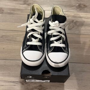 Converse Kids Black and White High-Top toddler sneakers